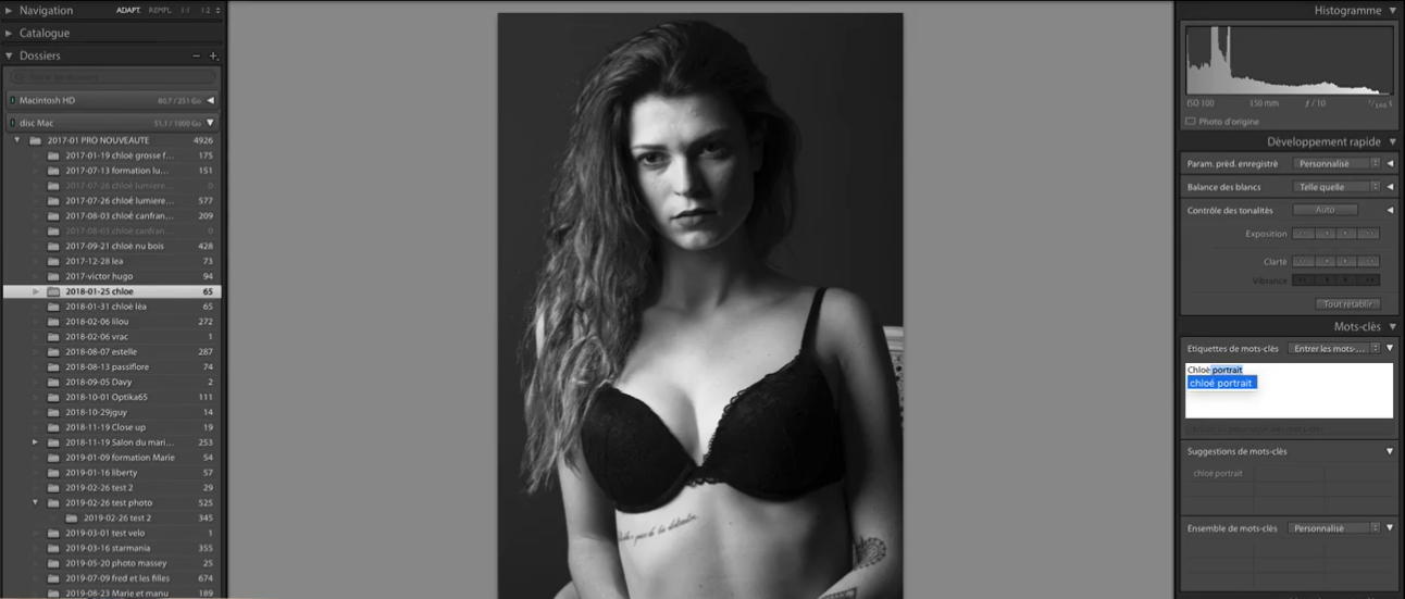 tuto lightroom mots-clés